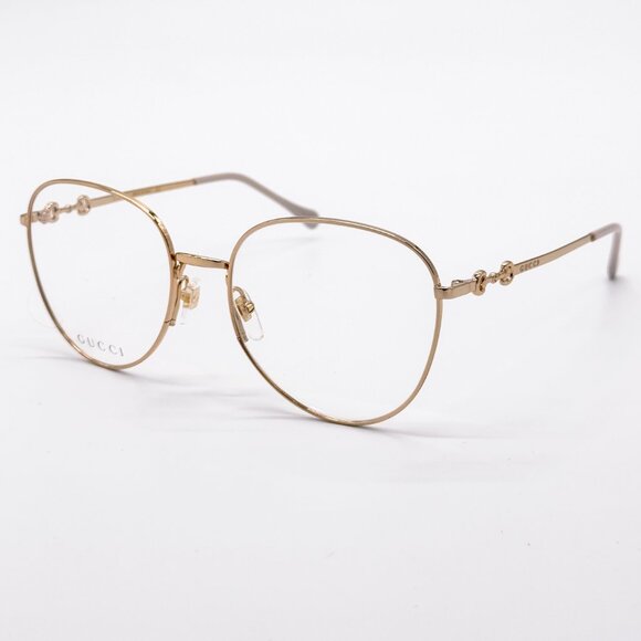 NEW GUCCI GG0880O 004 WOMEN GOLD EYEGLASSES GUCCI - Picture 4 of 11